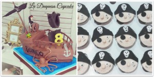 Collage tarta pirata