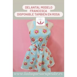 DELANTAL VINTAGE FRANCESCA AZUL 