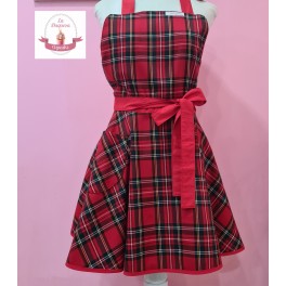 DELANTAL MUJER TARTAN 